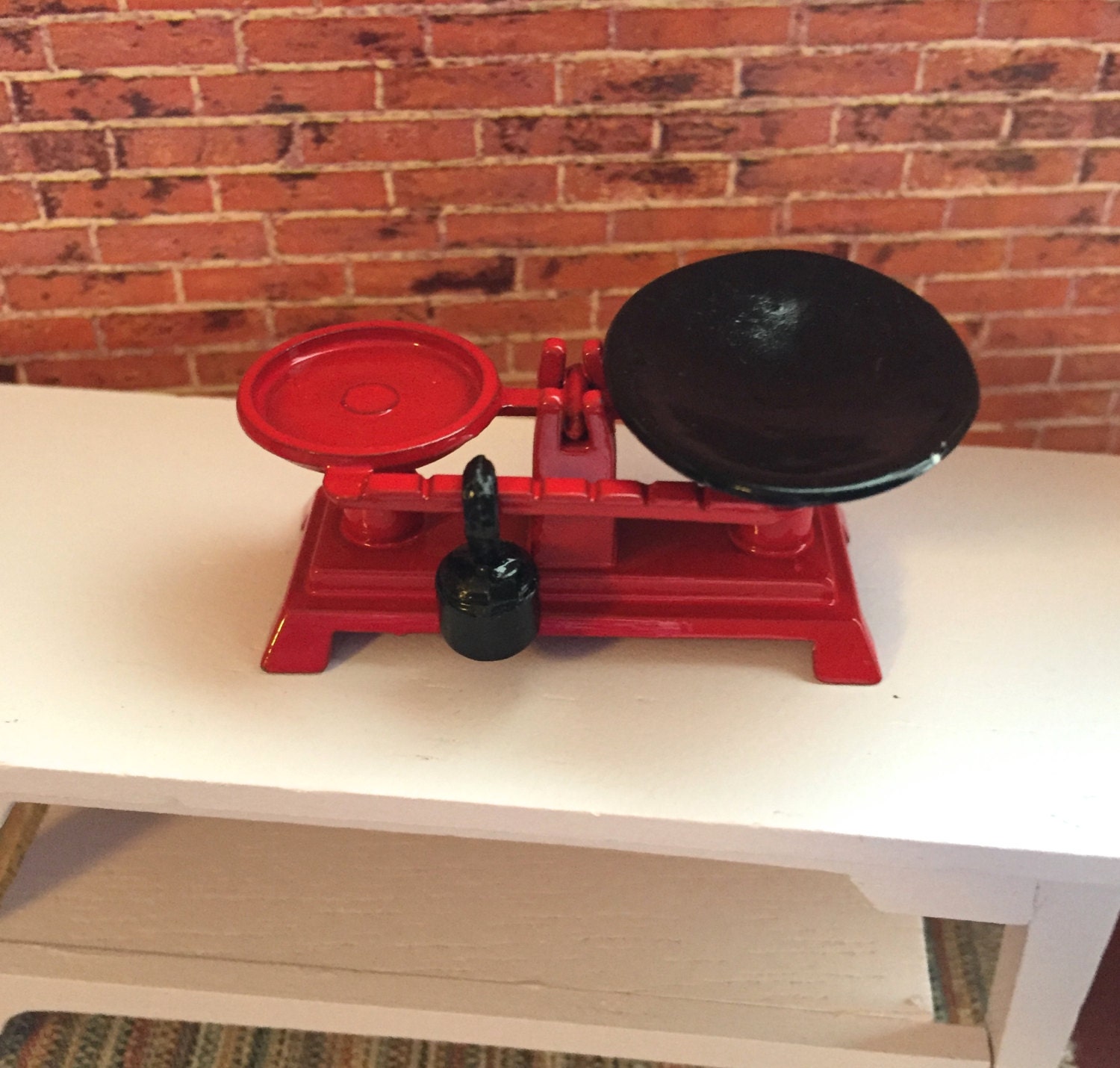 Miniature Scale With Weight, Metal Vintage Inspired Store Scale, Dollhouse Miniature, 112 Scale