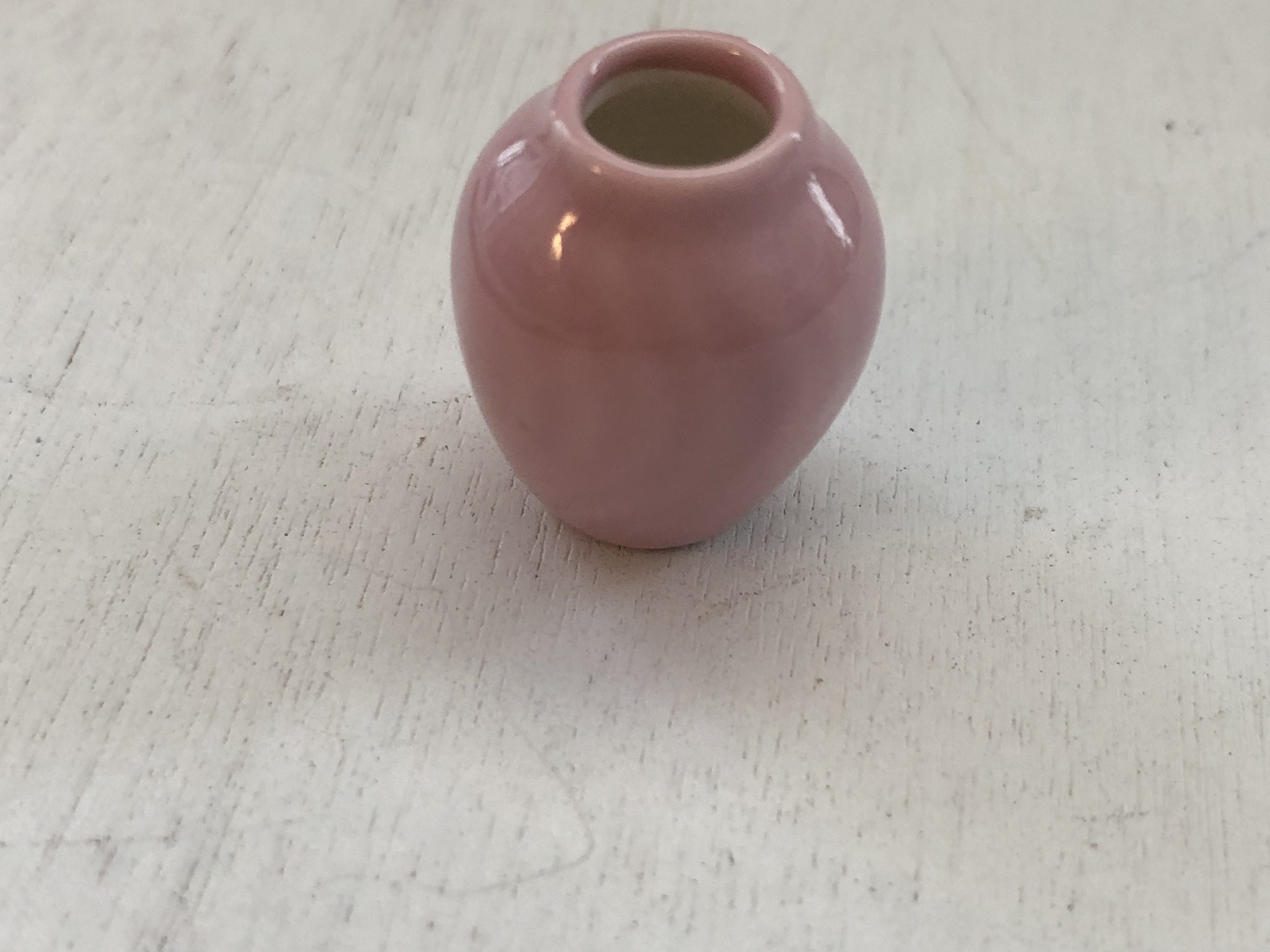 Miniature Pink Vase, Style 82, Dollhouse Miniature, 112 Scale, Mini