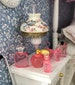 Miniature Perfume Bottles, 6 Piece Set, Mini Pink Bottles, Dollhouse Miniature, 1:12 Scale, Dollhouse Accessory, Decor, Crafts 