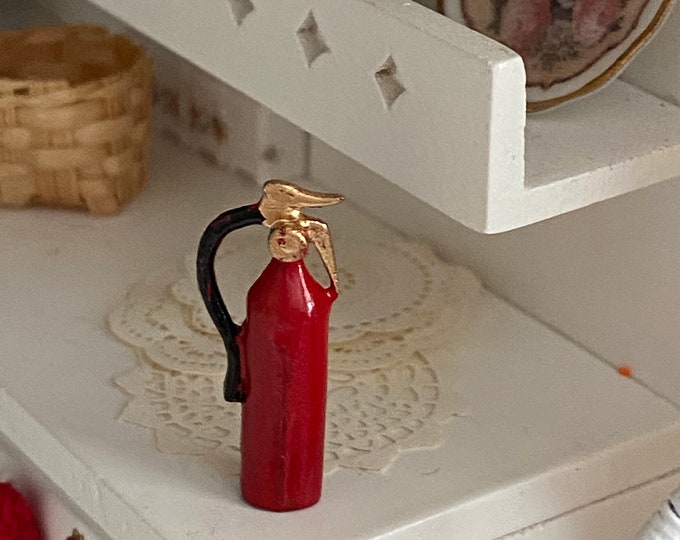 Miniature Fire Extinguisher, Mini Extinguisher, Style #23,  Dollhouse Miniature 1:12 Scale, Dollhouse Accessory, Decor