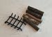 Miniature Fireplace Grate With Logs, Mini Firewood, Black Grate, Dollhouse Miniatures, 1:12 Scale, Dollhouse Accessory 