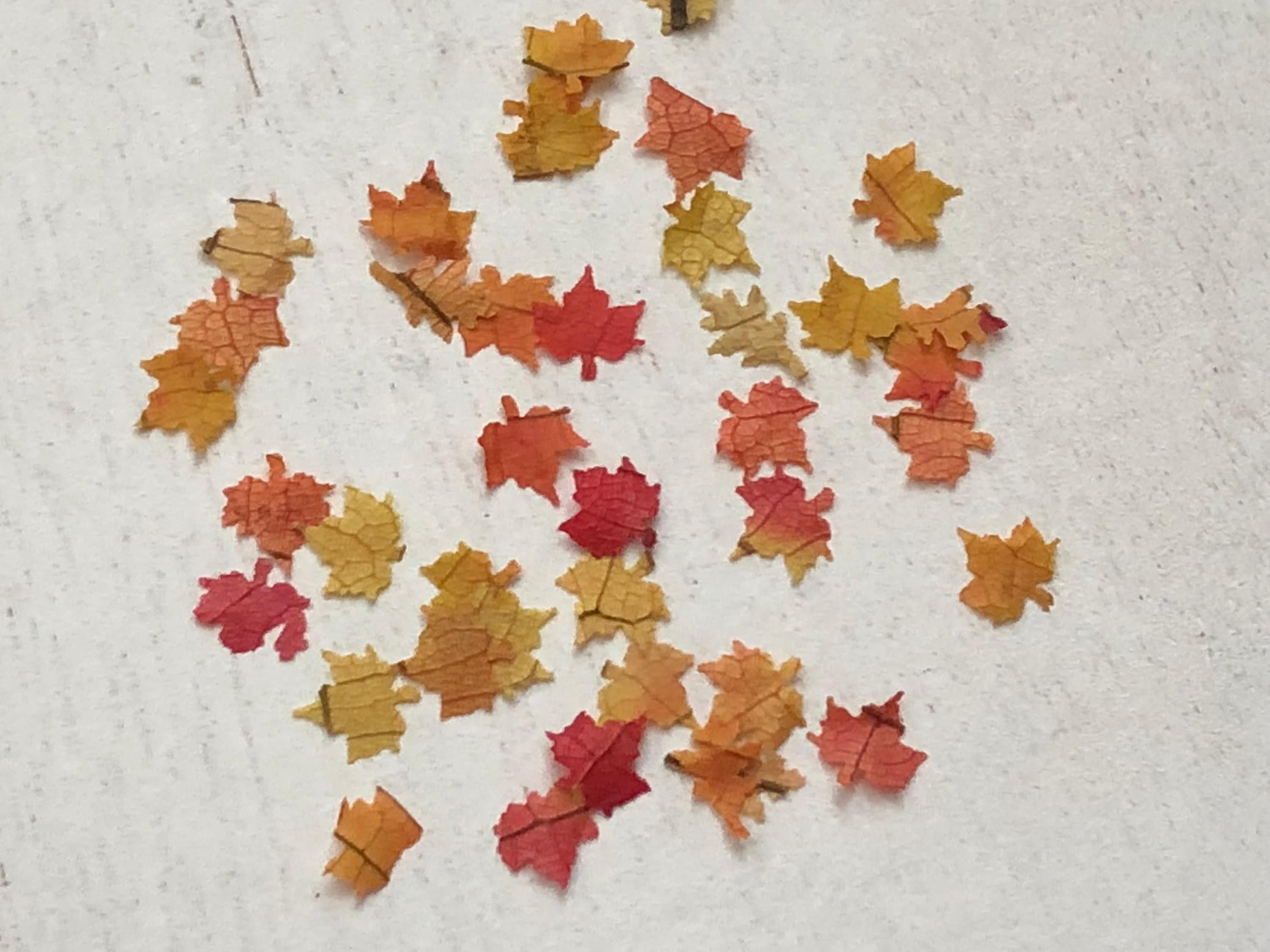 Miniature Leaves, Fall Colors, Dollhouse Miniature, 112 Scale, Mini