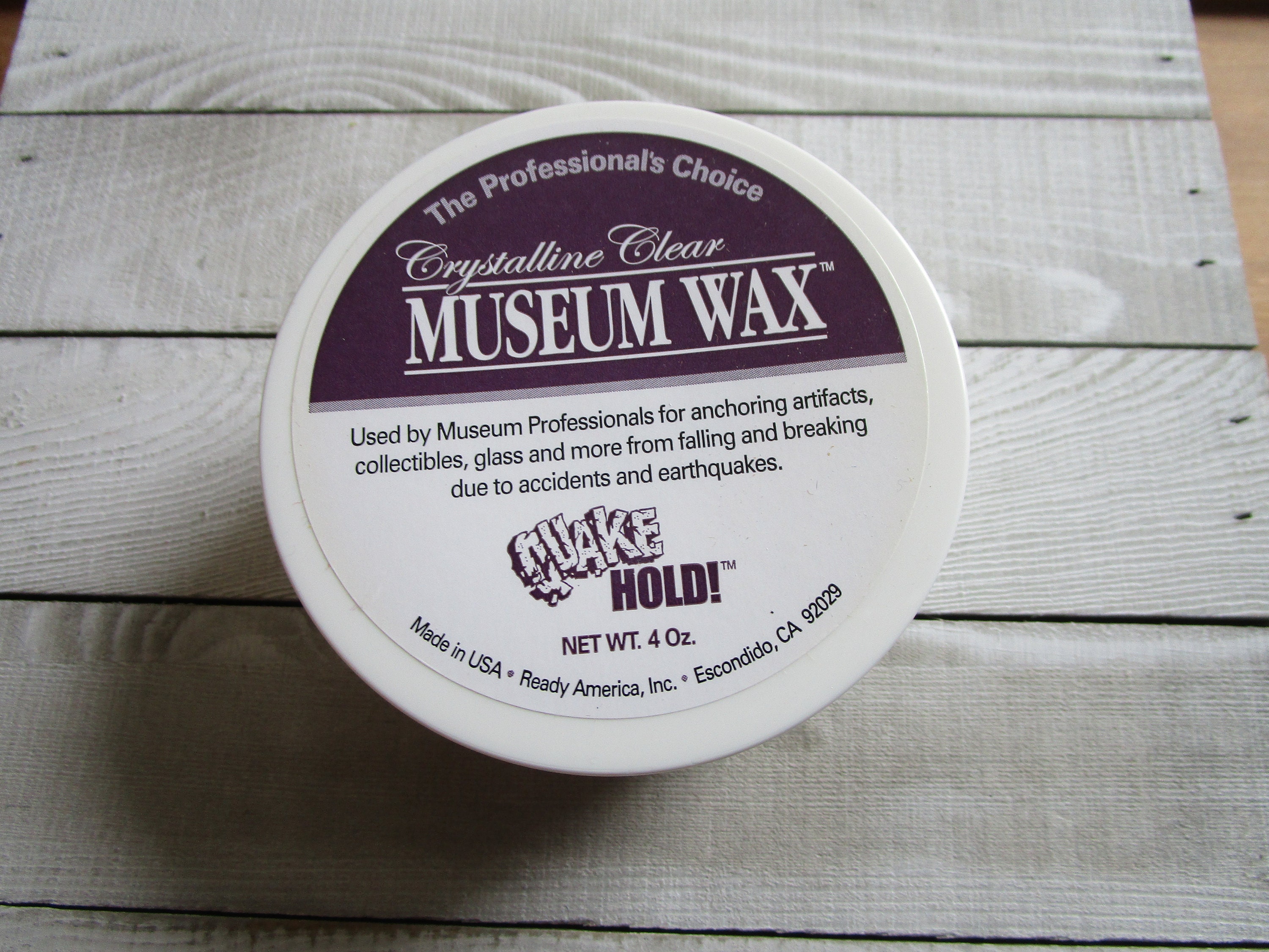 Clear Museum Wax, 4 Oz. Wax Jar Used To Anchor Miniatures And