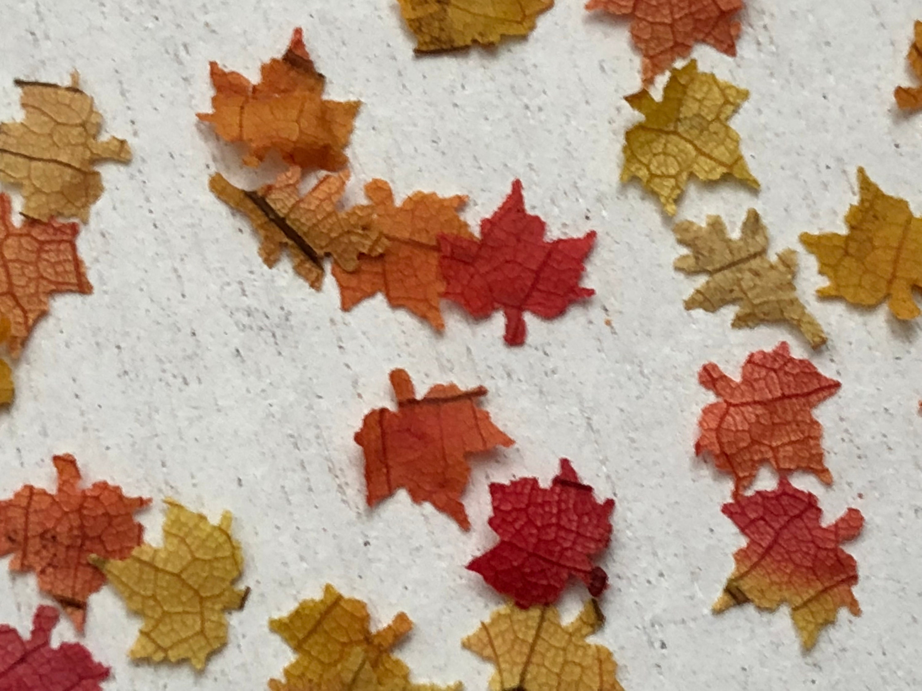 Miniature Leaves, Fall Colors, Dollhouse Miniature, 112 Scale, Mini