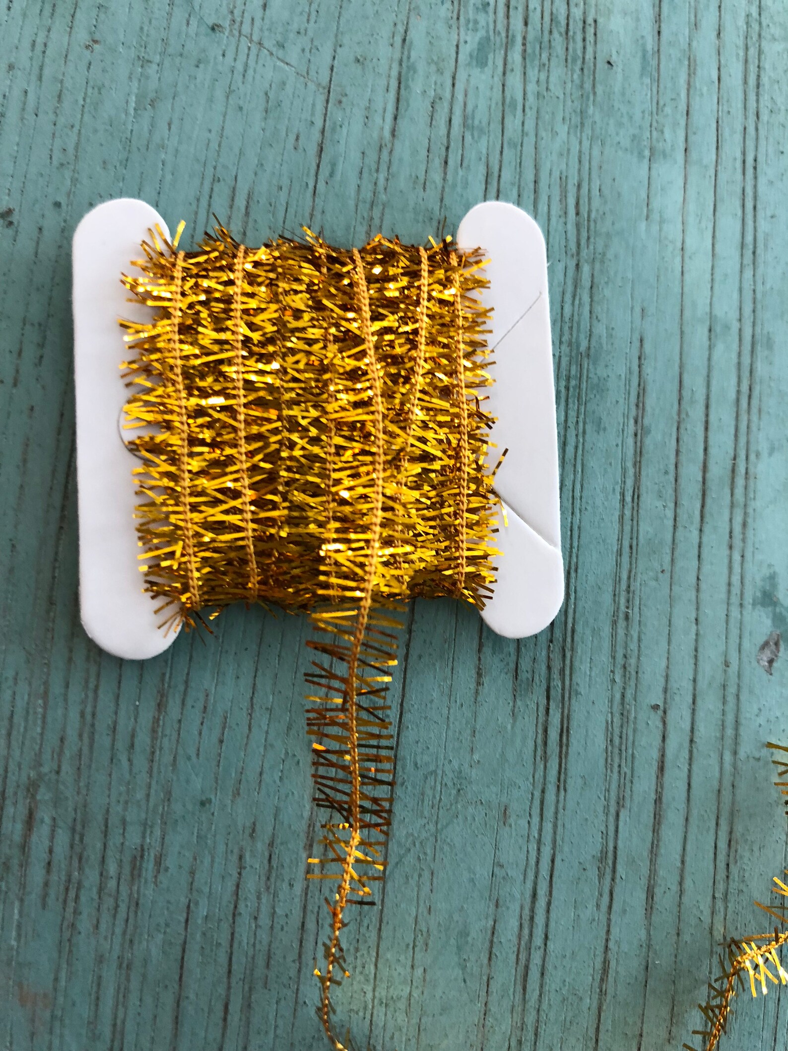 Miniature Tinsel Garland Gold 2 Yards Dollhouse Miniature Etsy