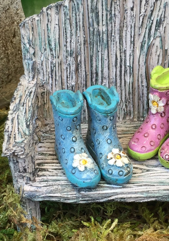 1Pair 1//12 Dollhouse Miniature Rubber Rain Boots Home Garden Yard Dec^^