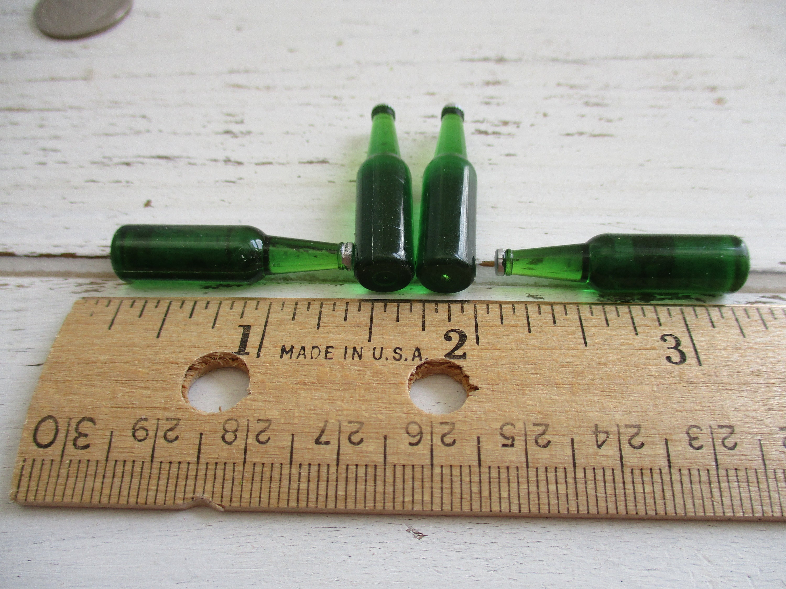 Miniature Beer Bottles Mini Green Bottles 4 Piece Set Style Etsy.de