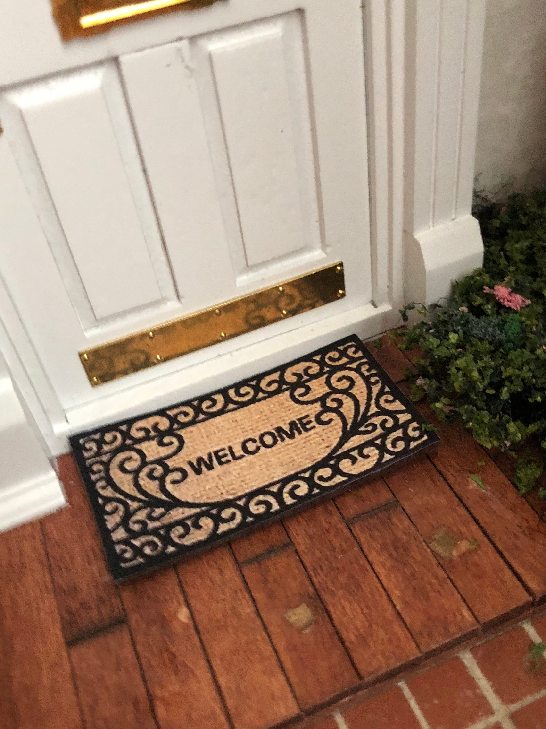 Miniature Mat, Dollhouse Miniature, 112 Scale, Mini Rug, Dollhouse Accessory, Decor