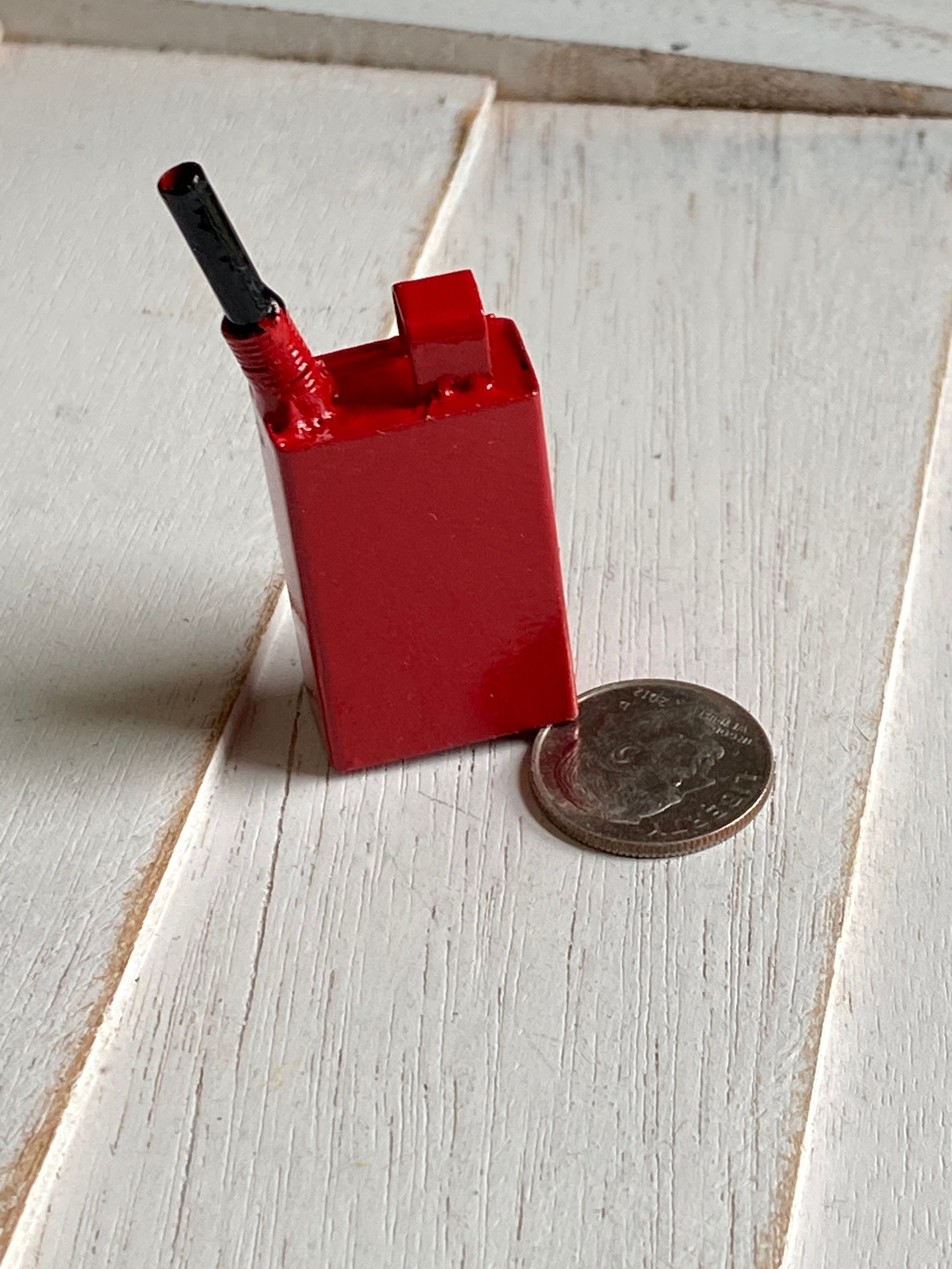 Miniature Gas Can, Mini Red Metal Gas Can, Dollhouse ...
