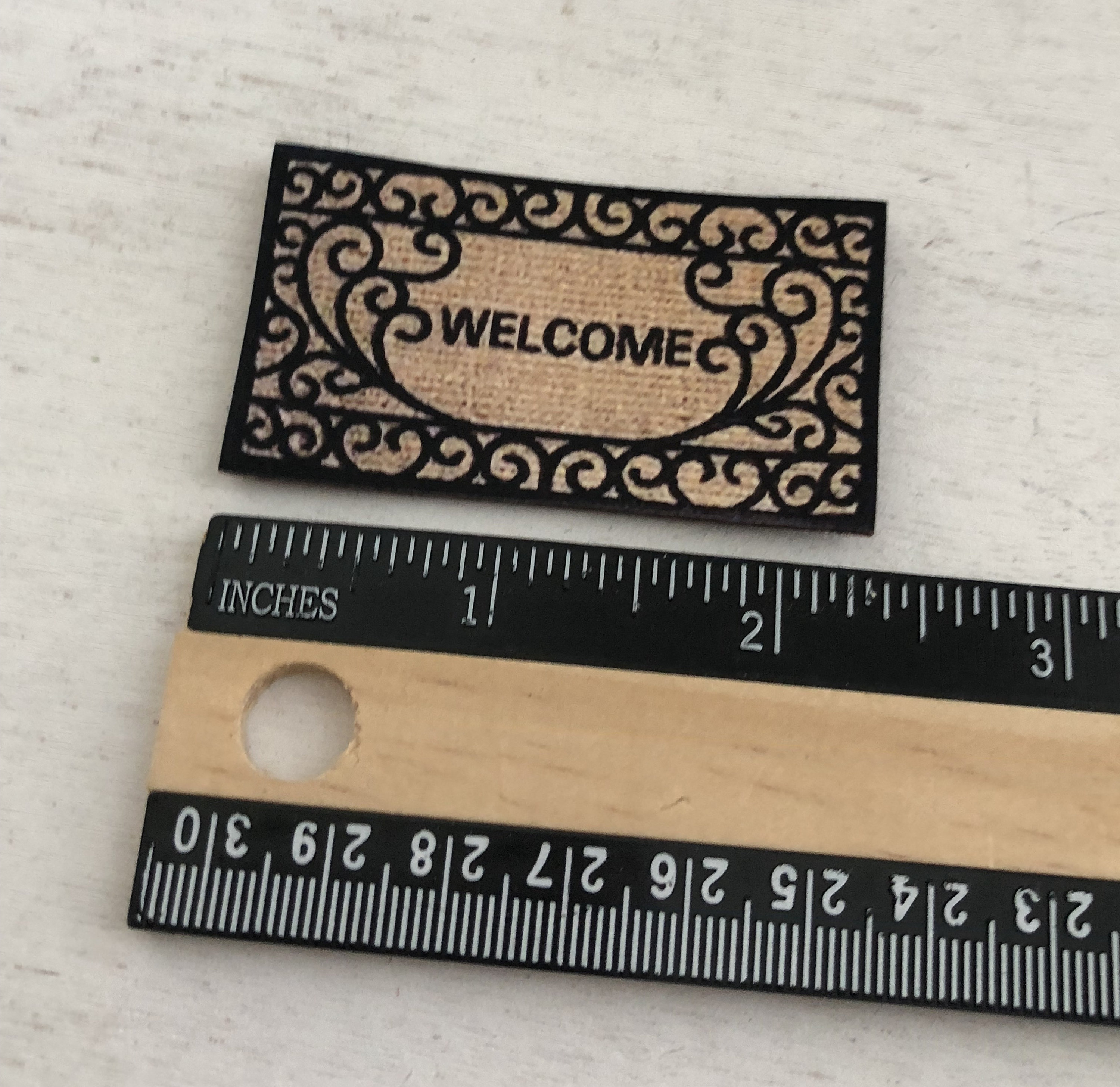 Miniature Mat, Dollhouse Miniature, 112 Scale, Mini Rug