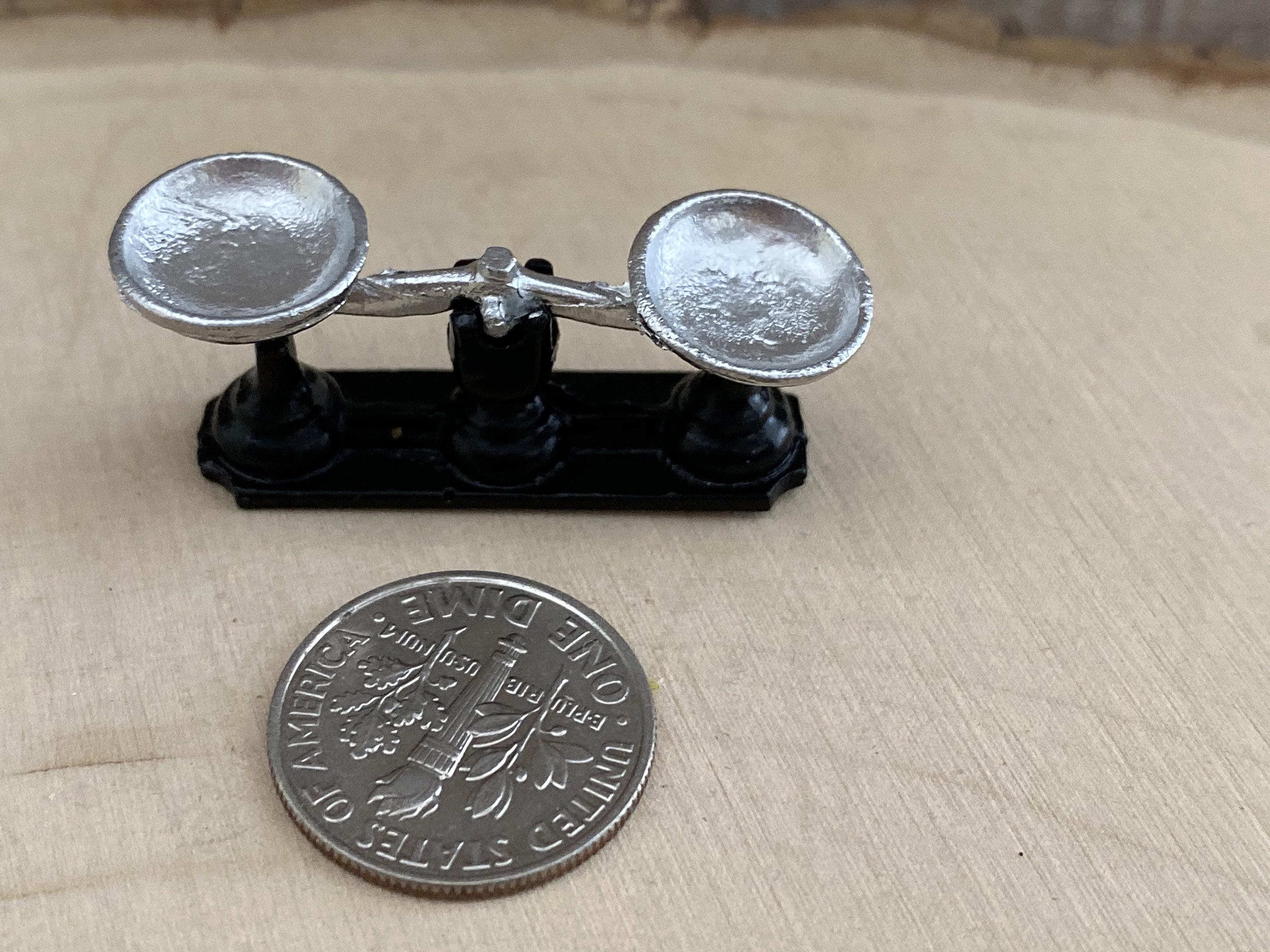 Miniature Balance Scale, Mini Vintage Look Scale, Dollhouse Miniature, 112 Scale, Dollhouse
