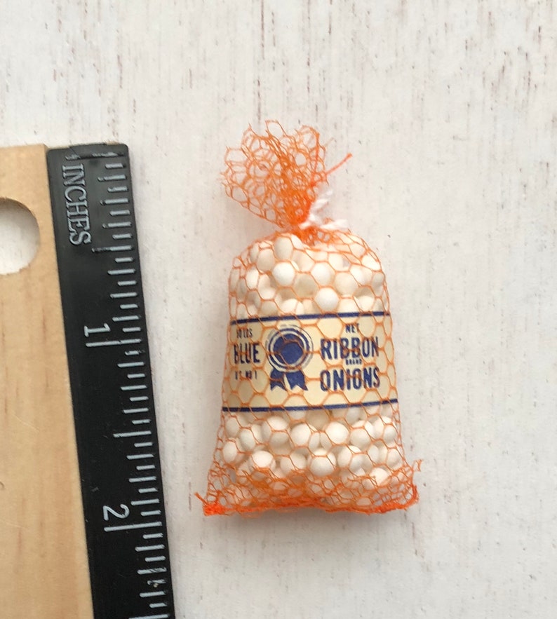 Miniature Onions Bag of Mini Onions Dollhouse Miniature Etsy