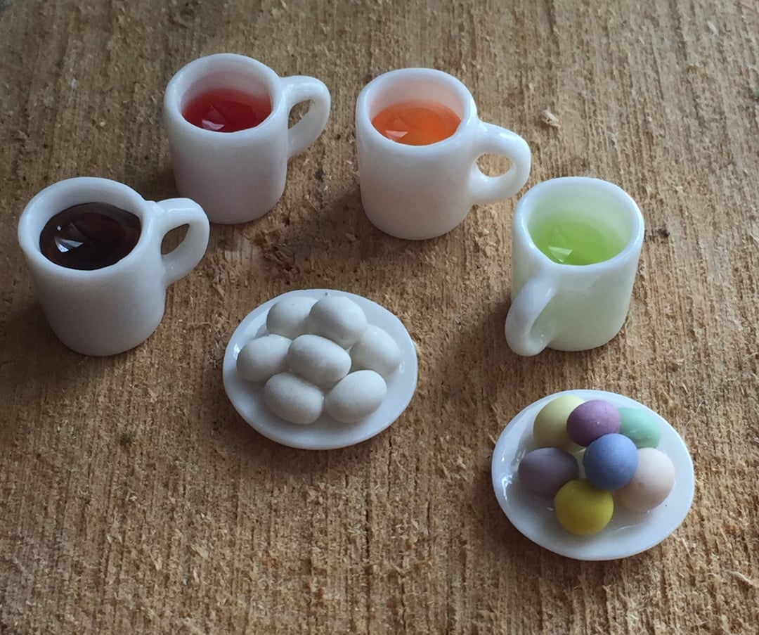 Miniature Easter Egg Coloring Set, Dollhouse Miniatures, 1:12 Scale ...