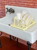 Miniature Dish Rack Set, Includes Dishes, Cups and Mugs, 9 Piece Set, Dollhouse Miniature, 1:12 Scale, Dollhouse Kitchen Decor, Mini Dishes 