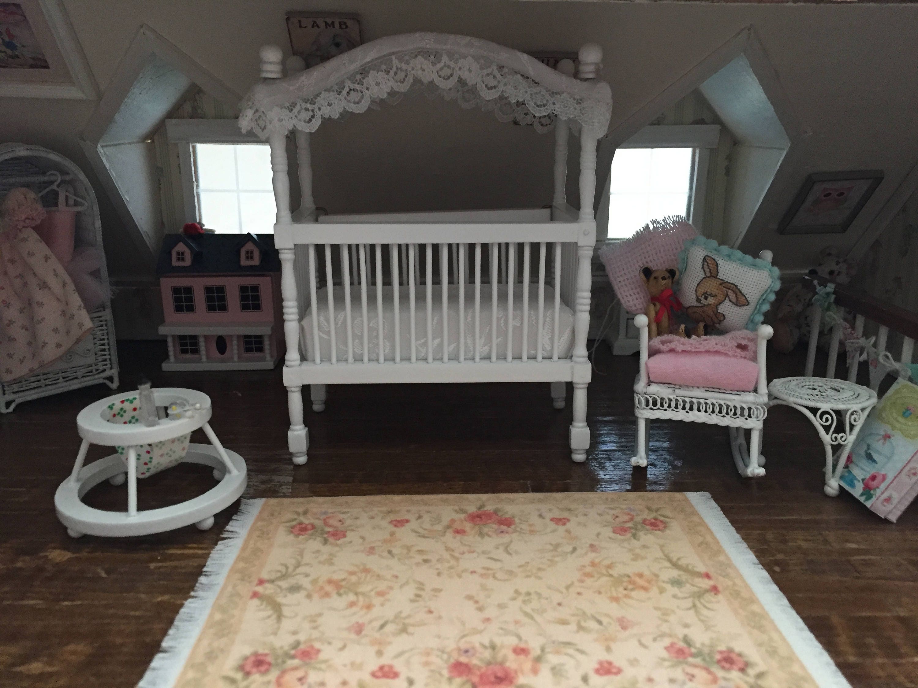 dolls crib with canopy