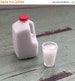 Miniature Milk Jug and Glass, Dollhouse Miniatures, 1:12 Scale, Dollhouse Food, Dollhouse Accessory, Decor 