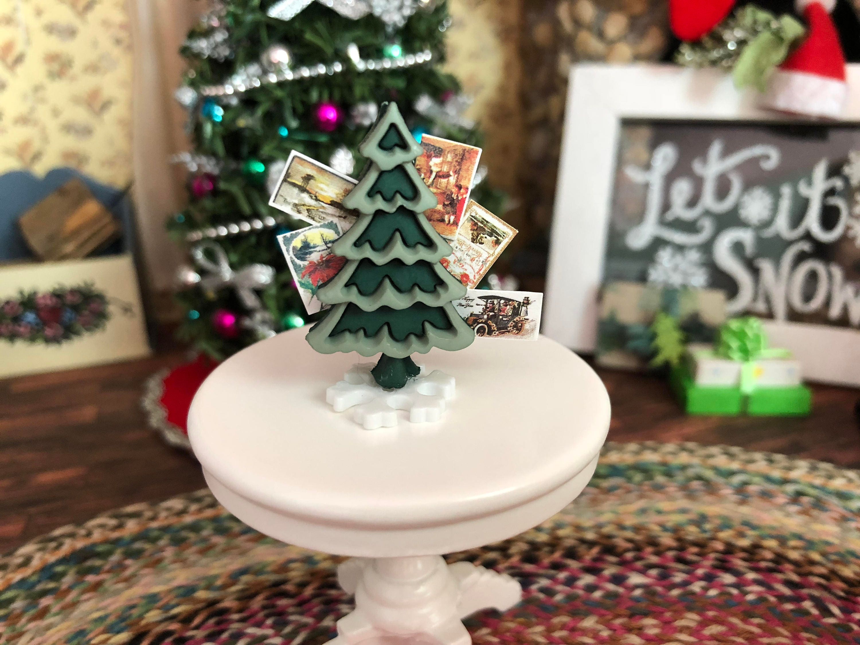 miniature christmas card holder mini tree with cards dollhouse miniature 112 scale holiday decor miniature accessories - Miniature Christmas Decorations For Dollhouses miniature christmas card holder mini tree with cards dollhouse miniature 112 scale holiday decor miniature accessories - Miniature Christmas Decorations For Dollhouses