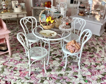 Yinuoday Dollhouse Accessories Set 1:12 Scale Miniatures Dollhouse Furniture for DIY Dollhouse Living Room Mini Toy Metal Table Chair Set for Garden Terrace Simulated Accessory Yinuoday Dollhouse Accessories Set 1:12 Scale Miniatures Dollhouse Furniture for DIY Dollhouse Living Room Mini Toy Metal Table Chair Set for Garden Terrace Simulated Accessory