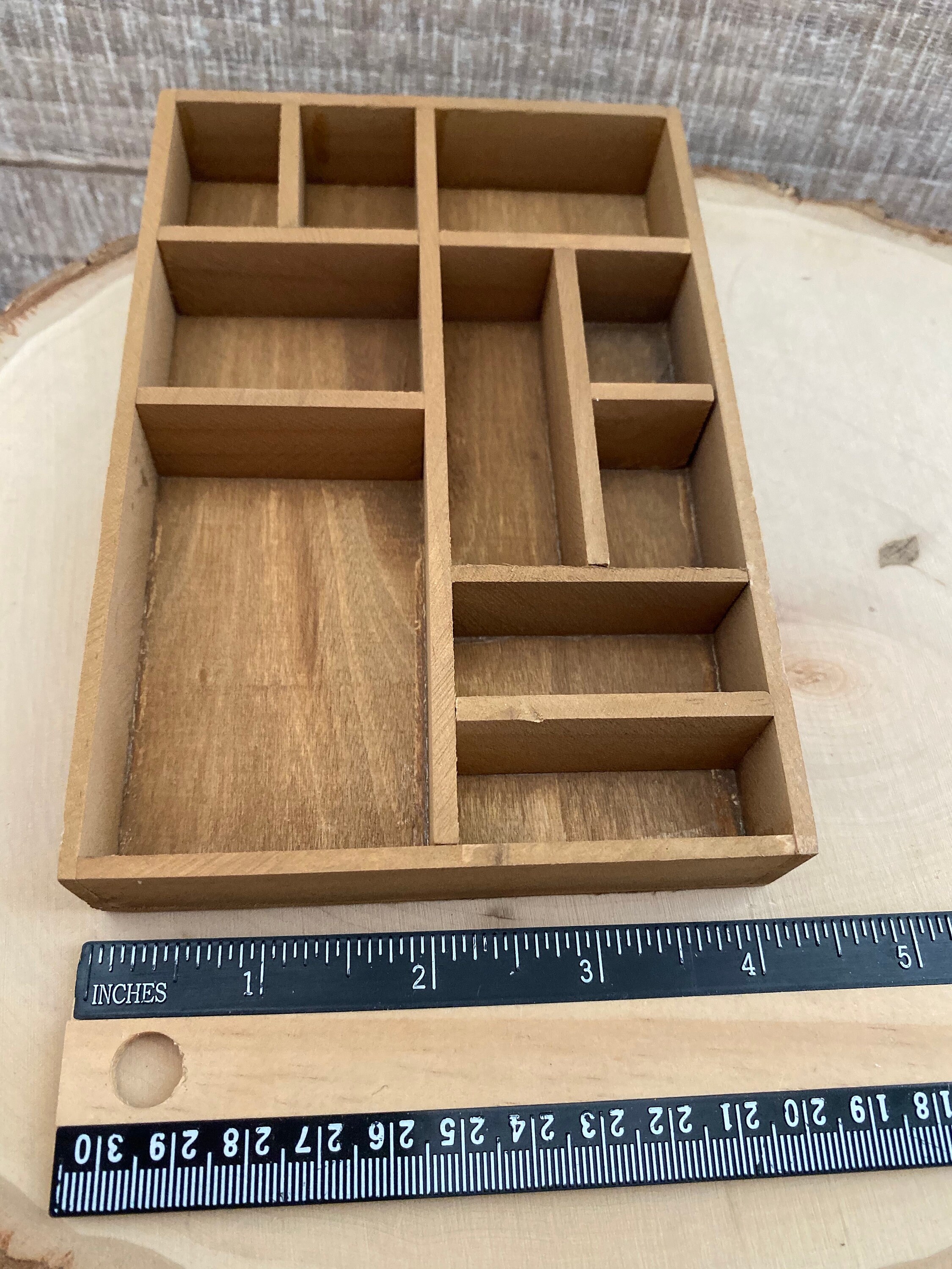 Miniature Mini Printers Box, Wood Mini Display Shadow Box, Great for