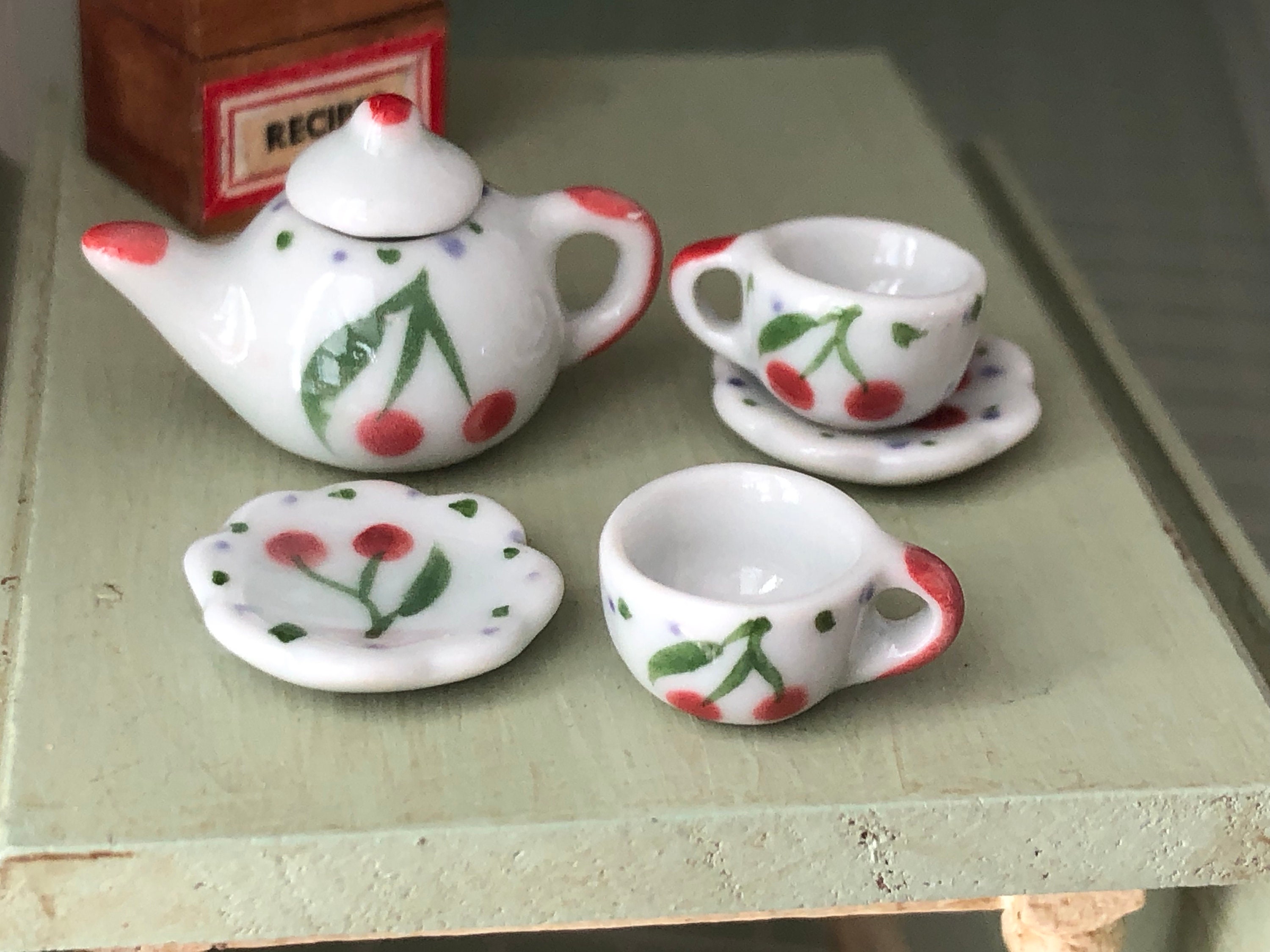 paintable ceramic tea set