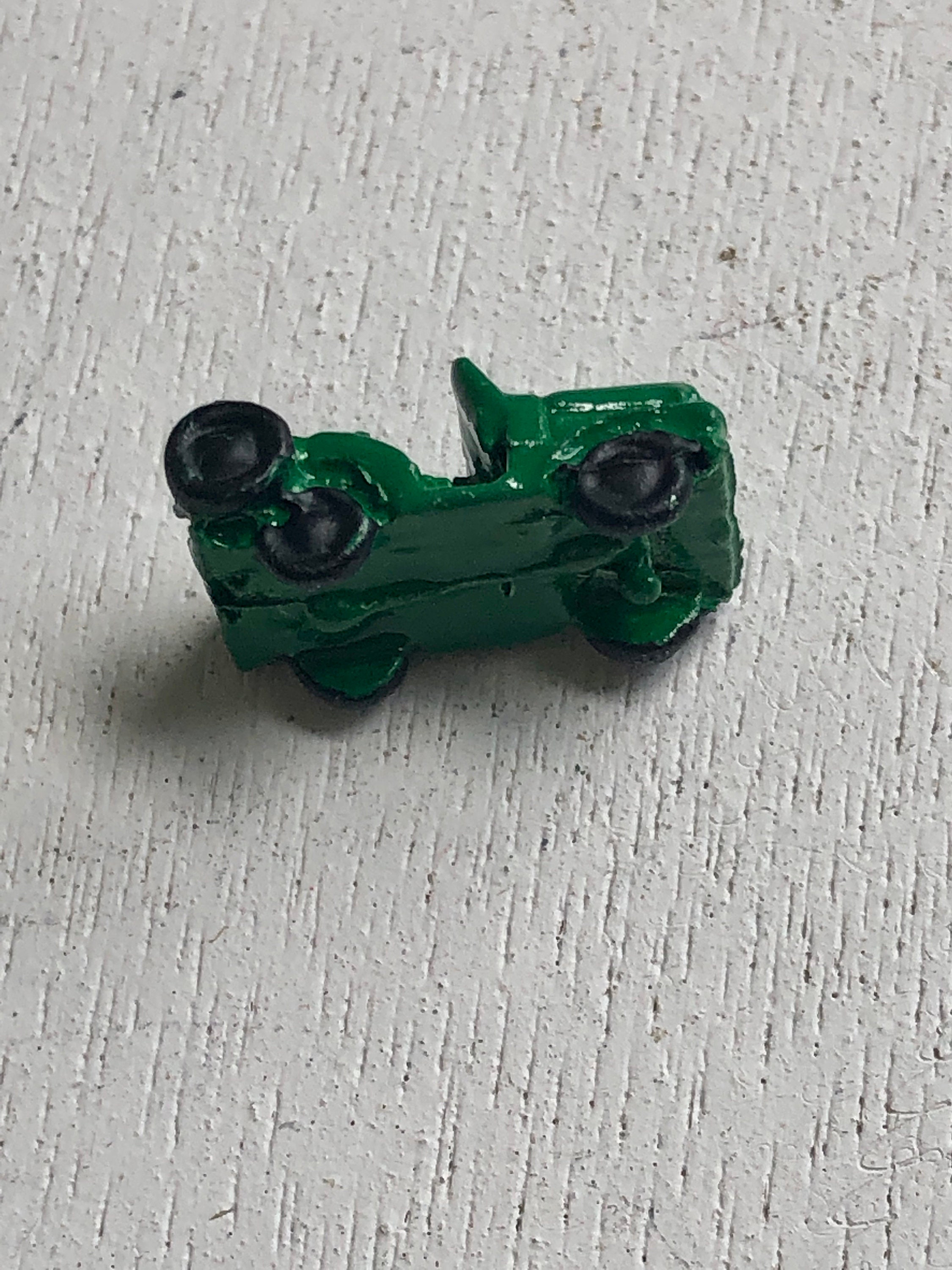 Miniature Toy Jeep, Mini Green Jeep, Dollhouse Miniature, 112 Scale