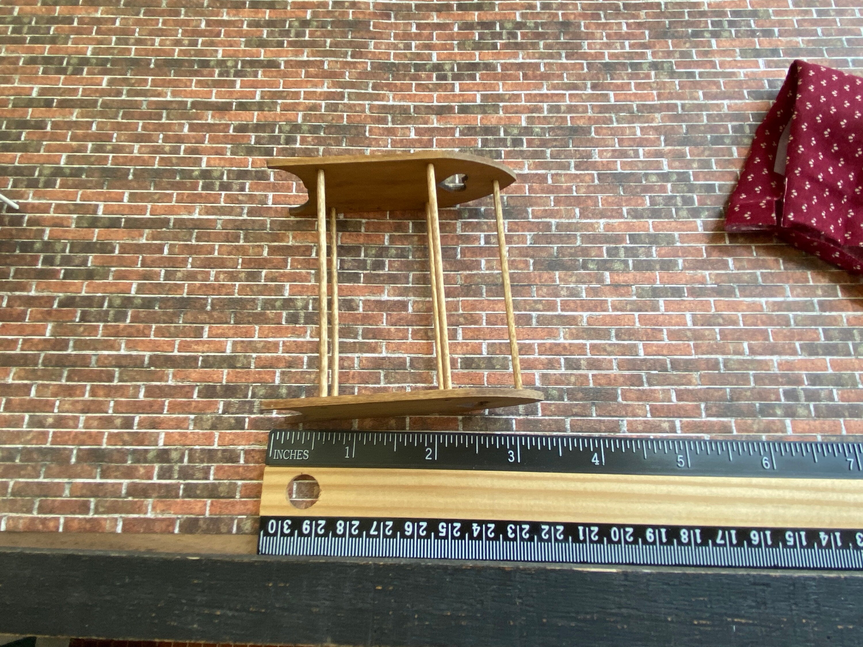 Miniature Quilt Rack, Mini Wood Handcrafted Quilt Stand, Dollhouse