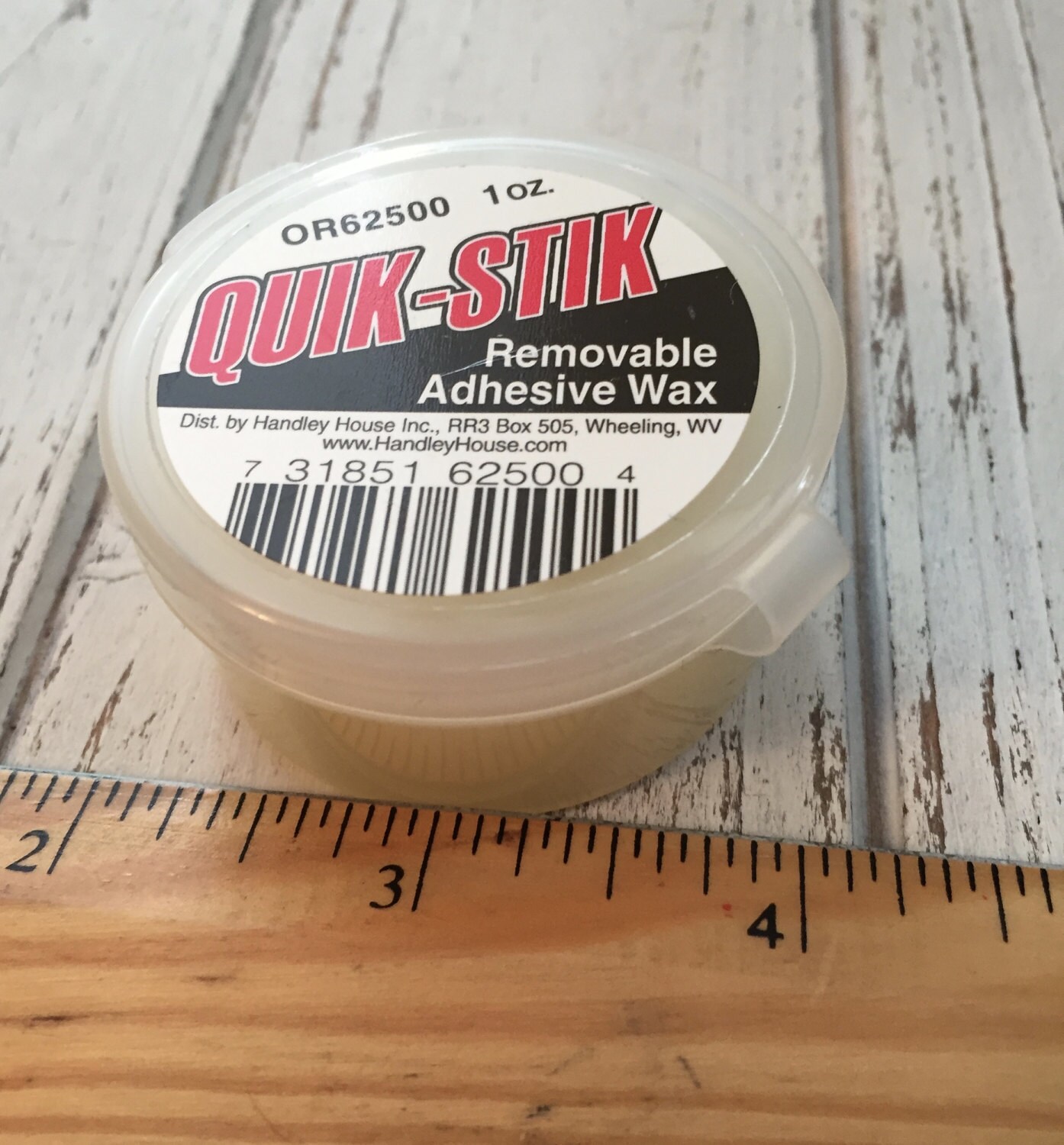 Quik Stik Removable Adhesive Wax, Wax For Dollhouse Miniatures