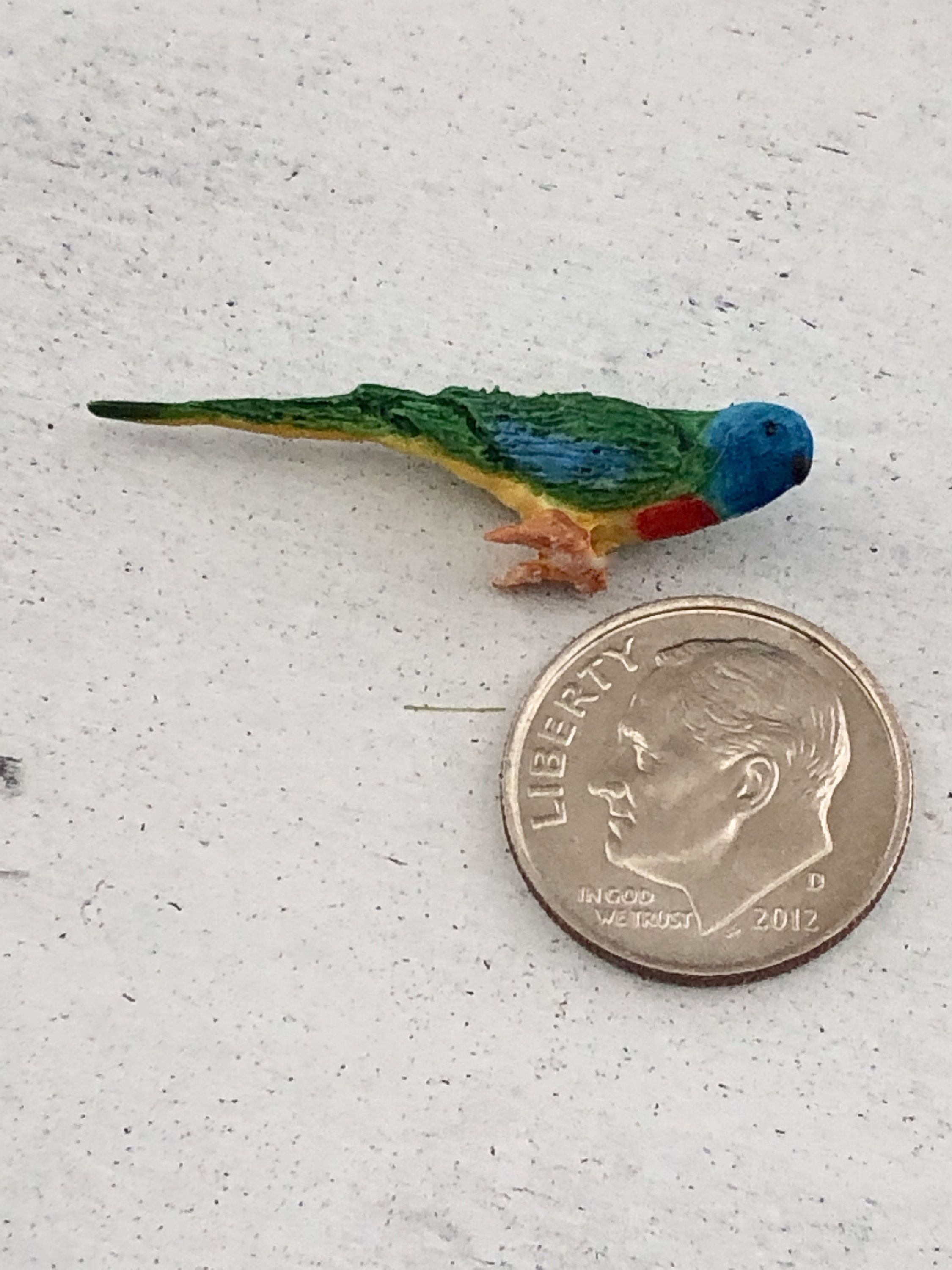 Miniature Bird, Splendid Grass Parakeet Miniature Bird Figurine