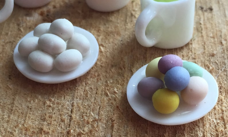 Miniature Easter Egg Coloring Set Dollhouse Miniatures 1:12 - Etsy
