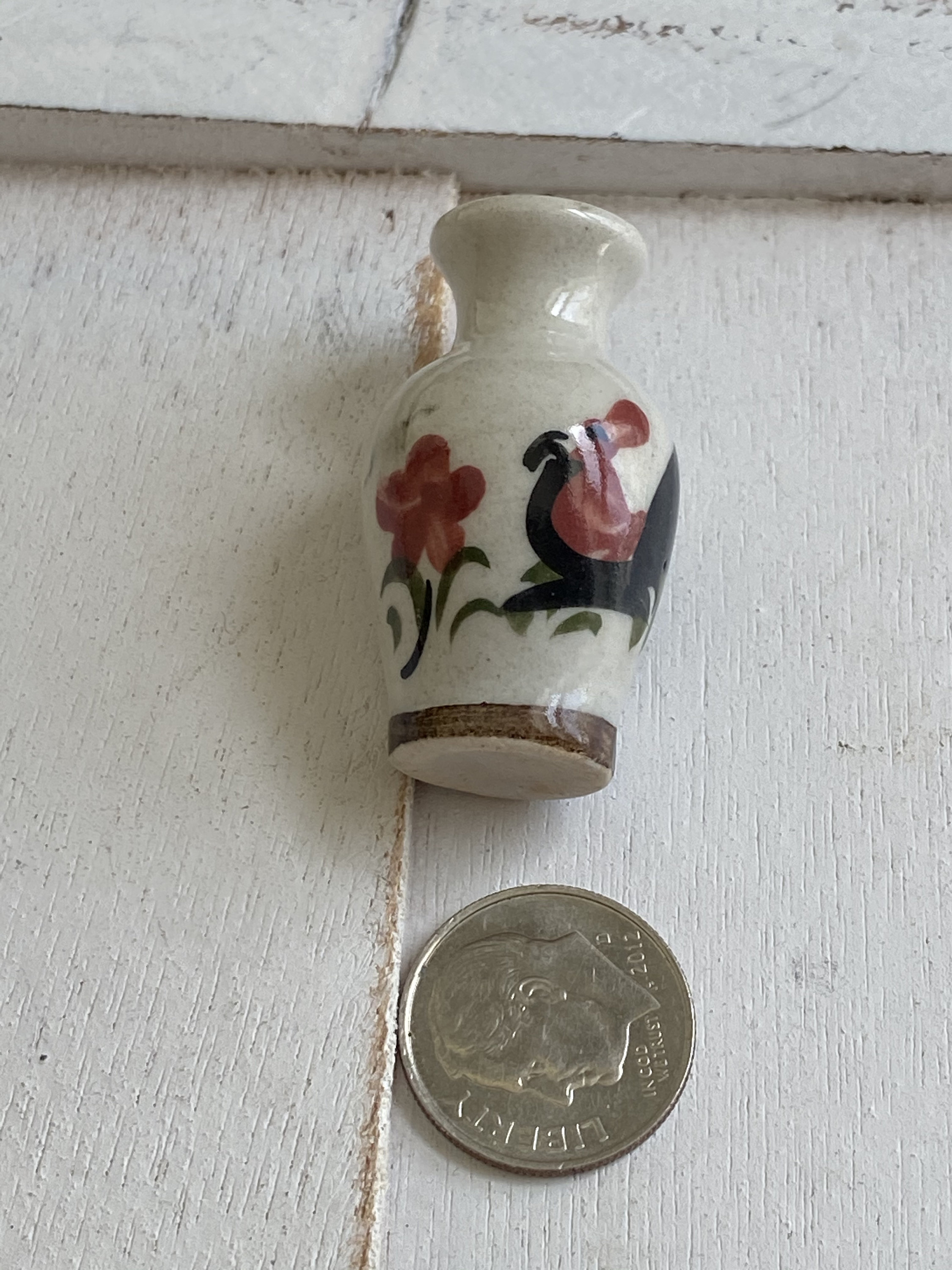Miniature Vase, Mini Ceramic Vase, Style 61, Dollhouse Miniature, 112