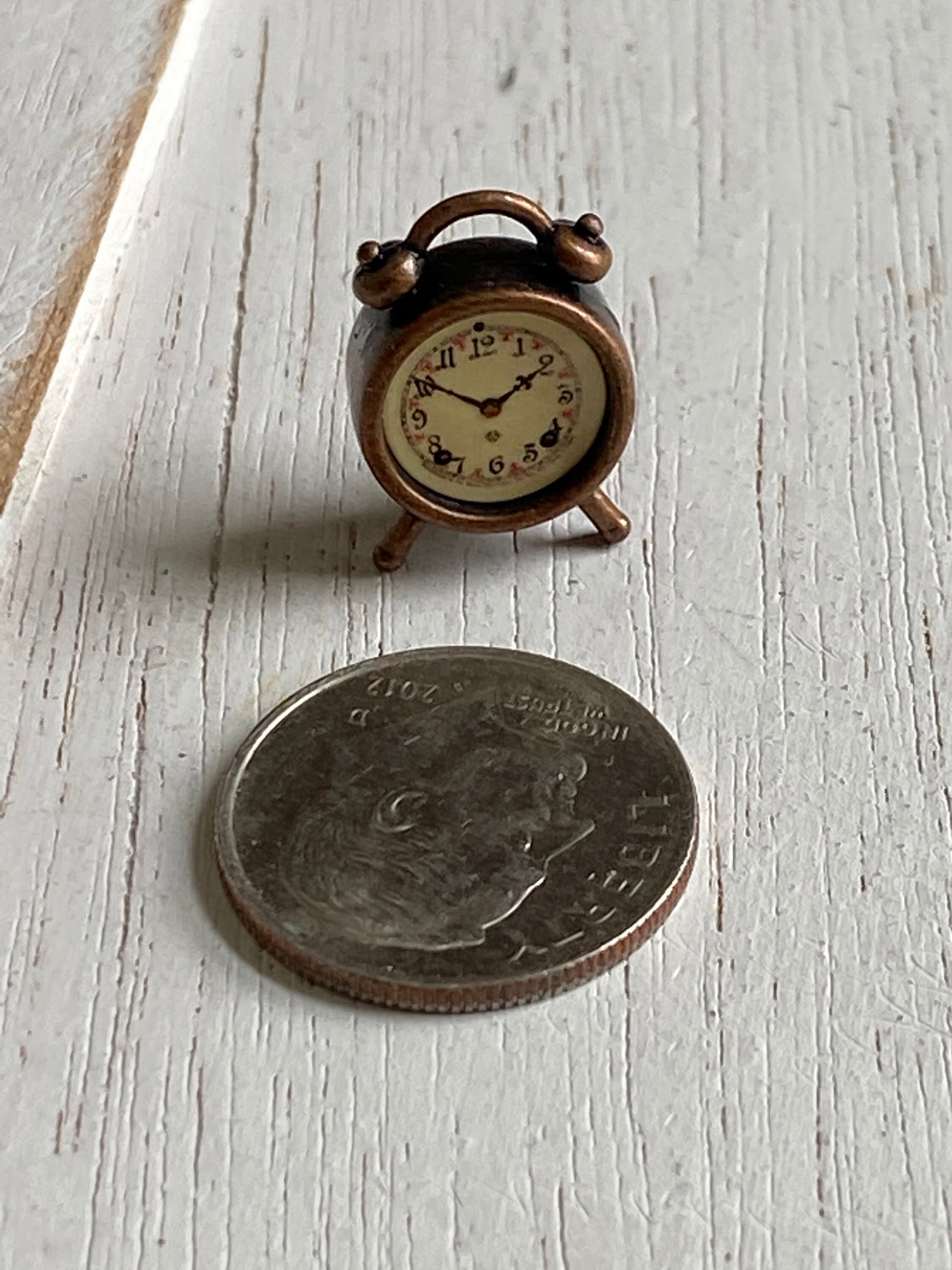 Miniature Alarm Clock, Style 021, Dollhouse Miniature, 112 Scale