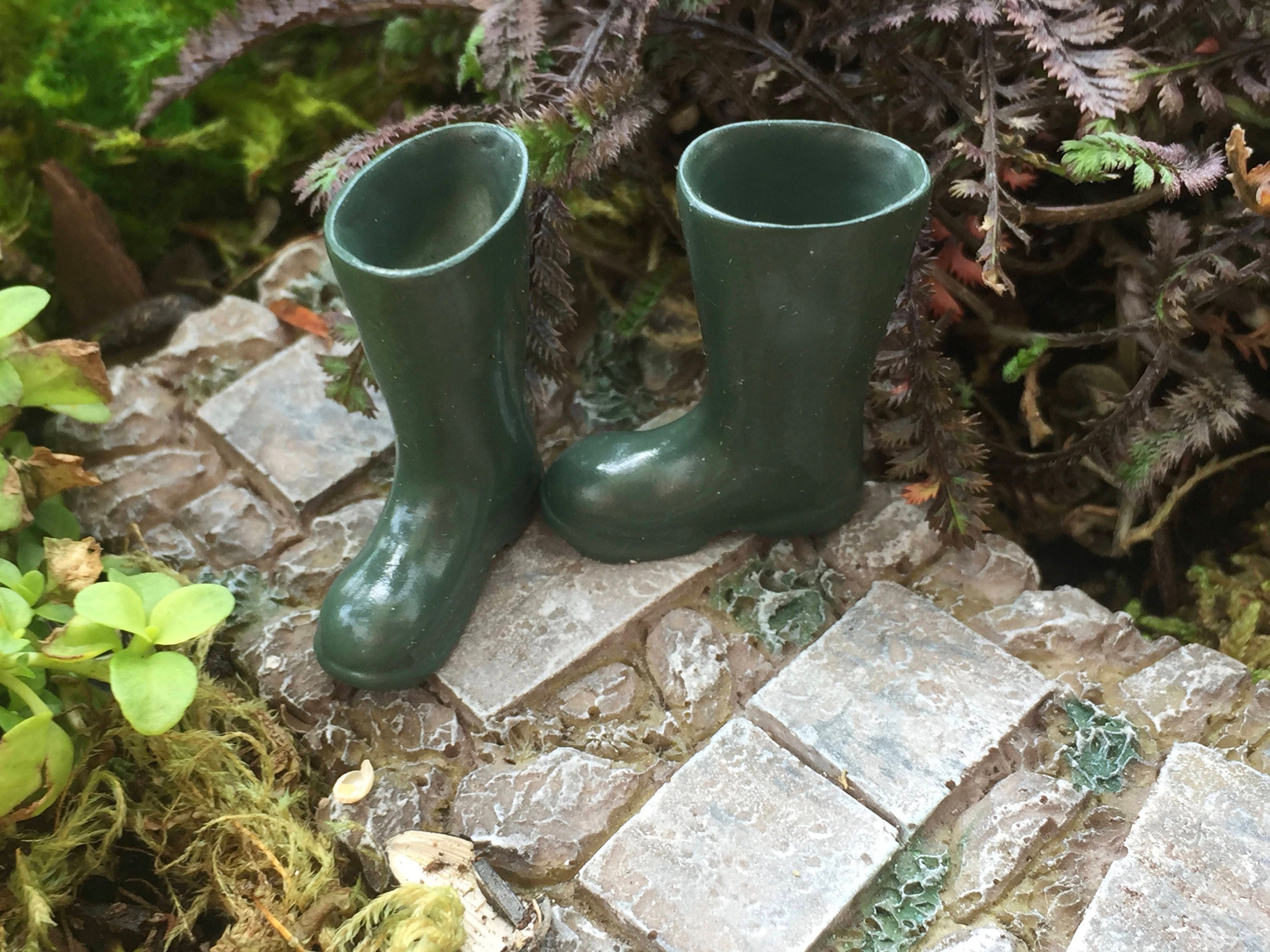 Green rubber boots sale