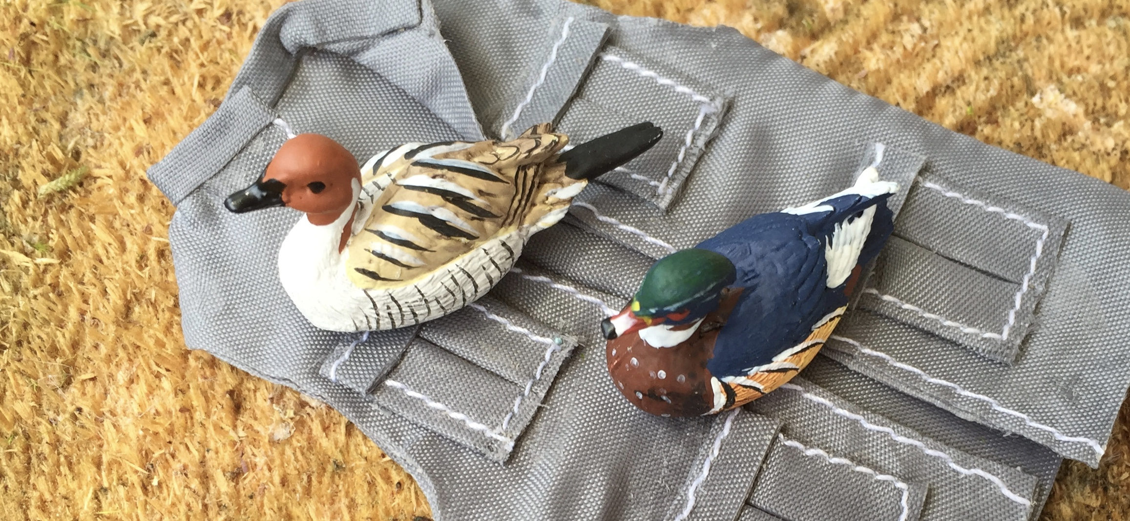 Miniature Duck Decoys, Mini Ducks, Set of 2, Dollhouse Miniature, 112 Scale, Dollhouse