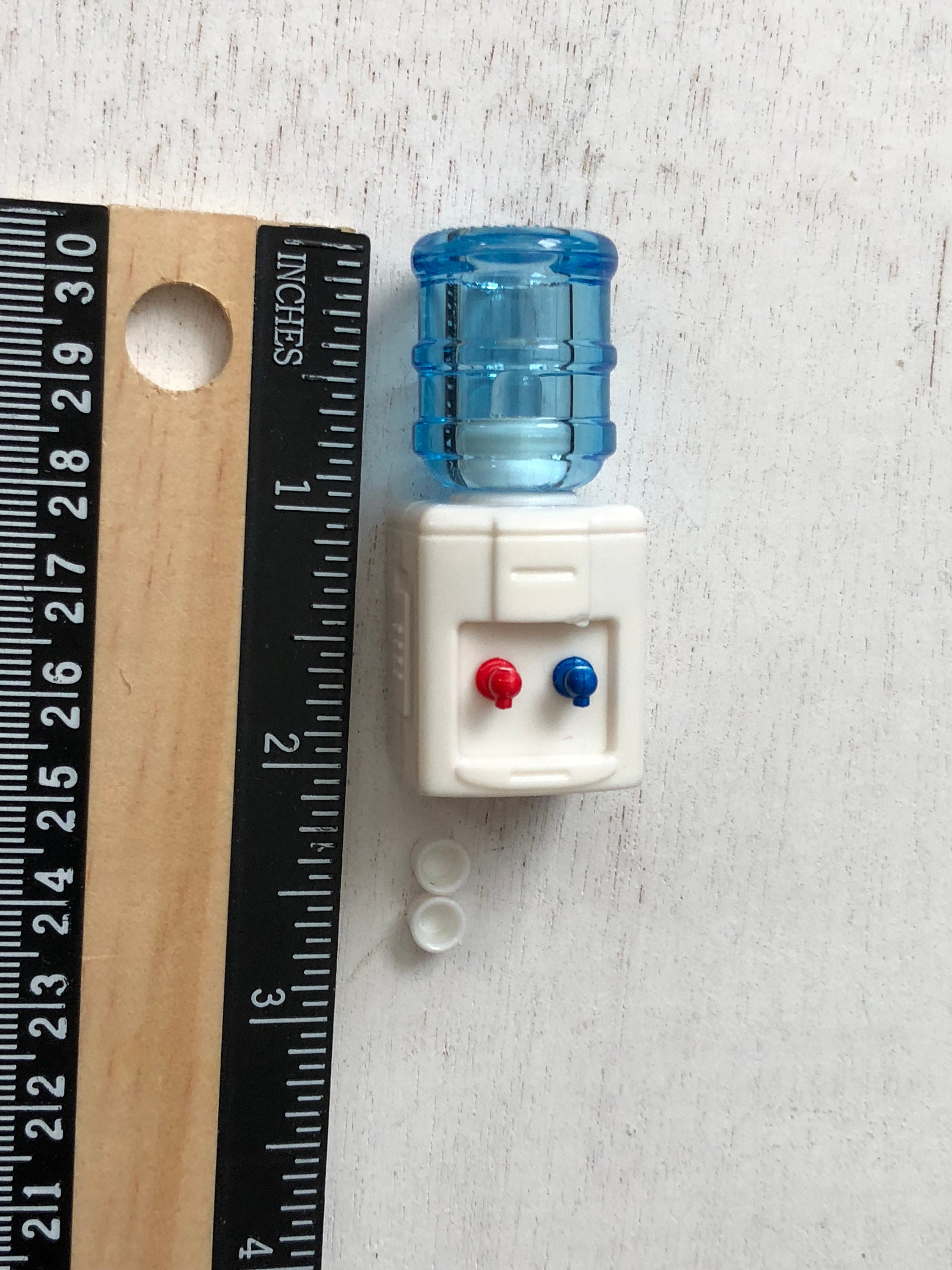 Miniature Water Cooler, Mini Cooler with 2 cups, Dollhouse Miniatures