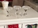 Miniature Margarita Glasses, Set of 4,  Dollhouse Miniature,  1:12 Scale, Mini Glasses, Dollhouse Accessory, Decor, Crafts 