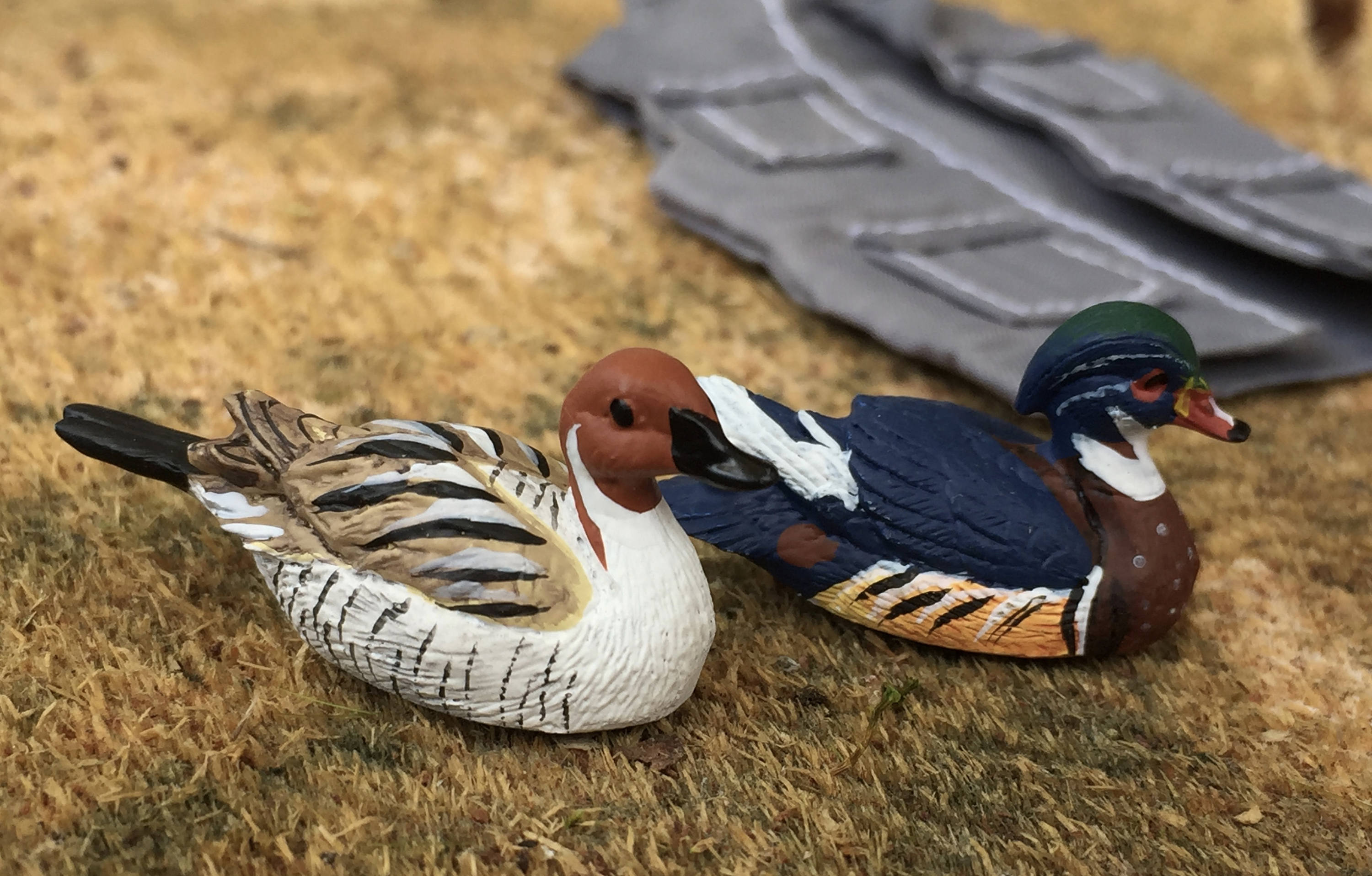 Miniature Duck Decoys, Mini Ducks, Set of 2, Dollhouse Miniature, 112 Scale, Dollhouse