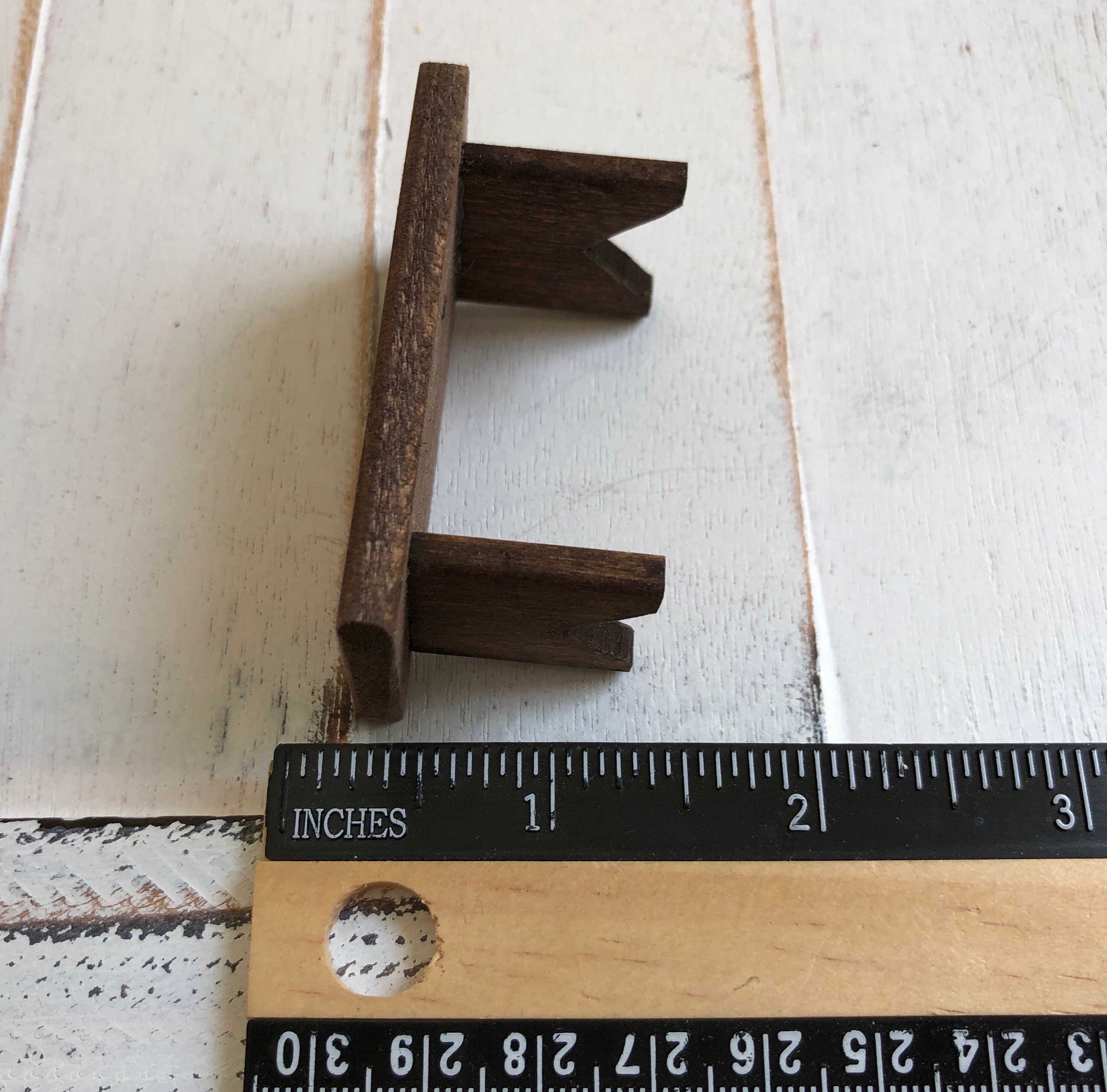 Miniature Wood Bench, Hand Crafted Mini Wood Bench, Dollhouse Miniature