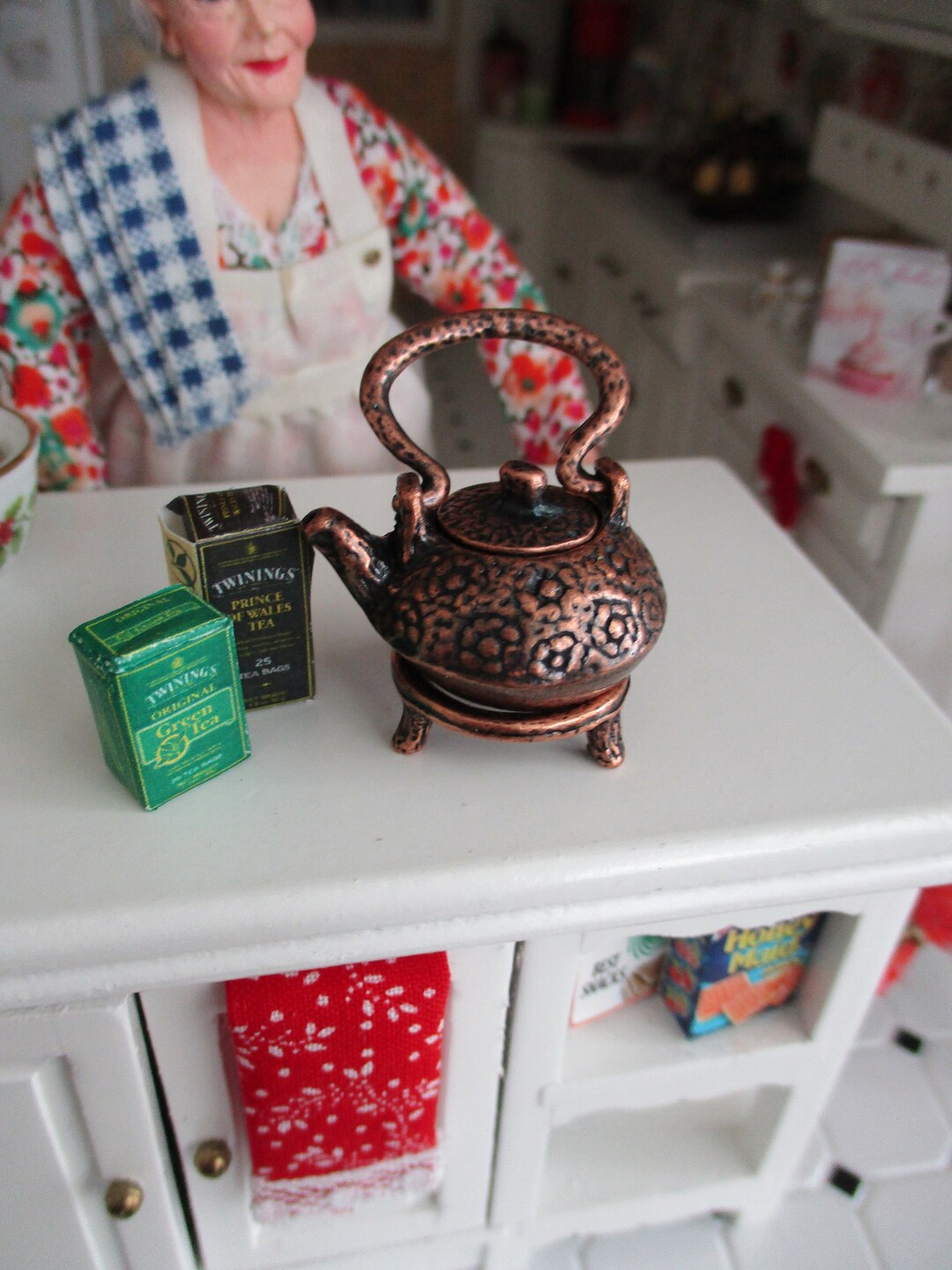 Miniature Copper Teapot Mini Antique Look Copper Teapot With Etsy