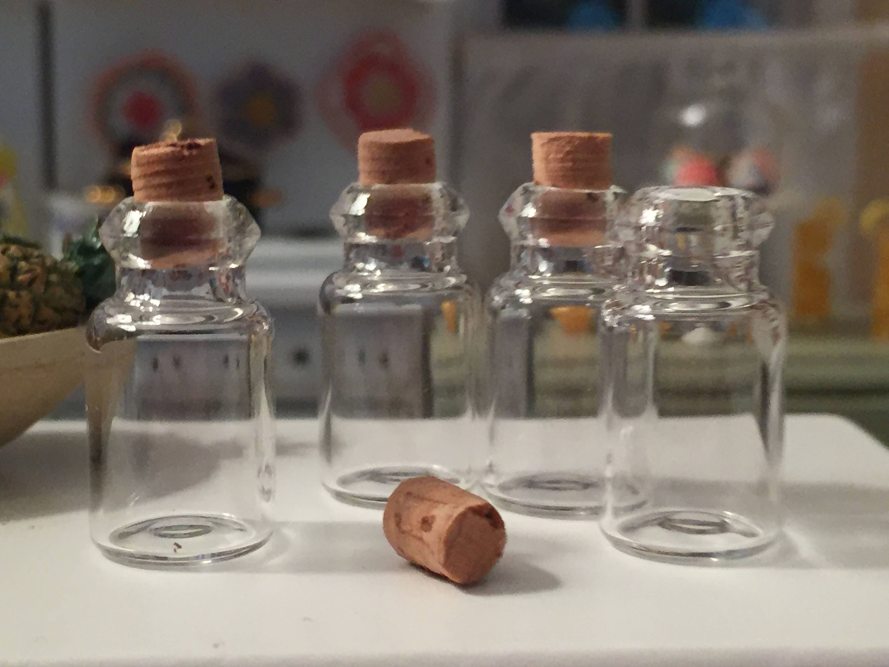 Craft Decor Glass Jars with Cork Lids