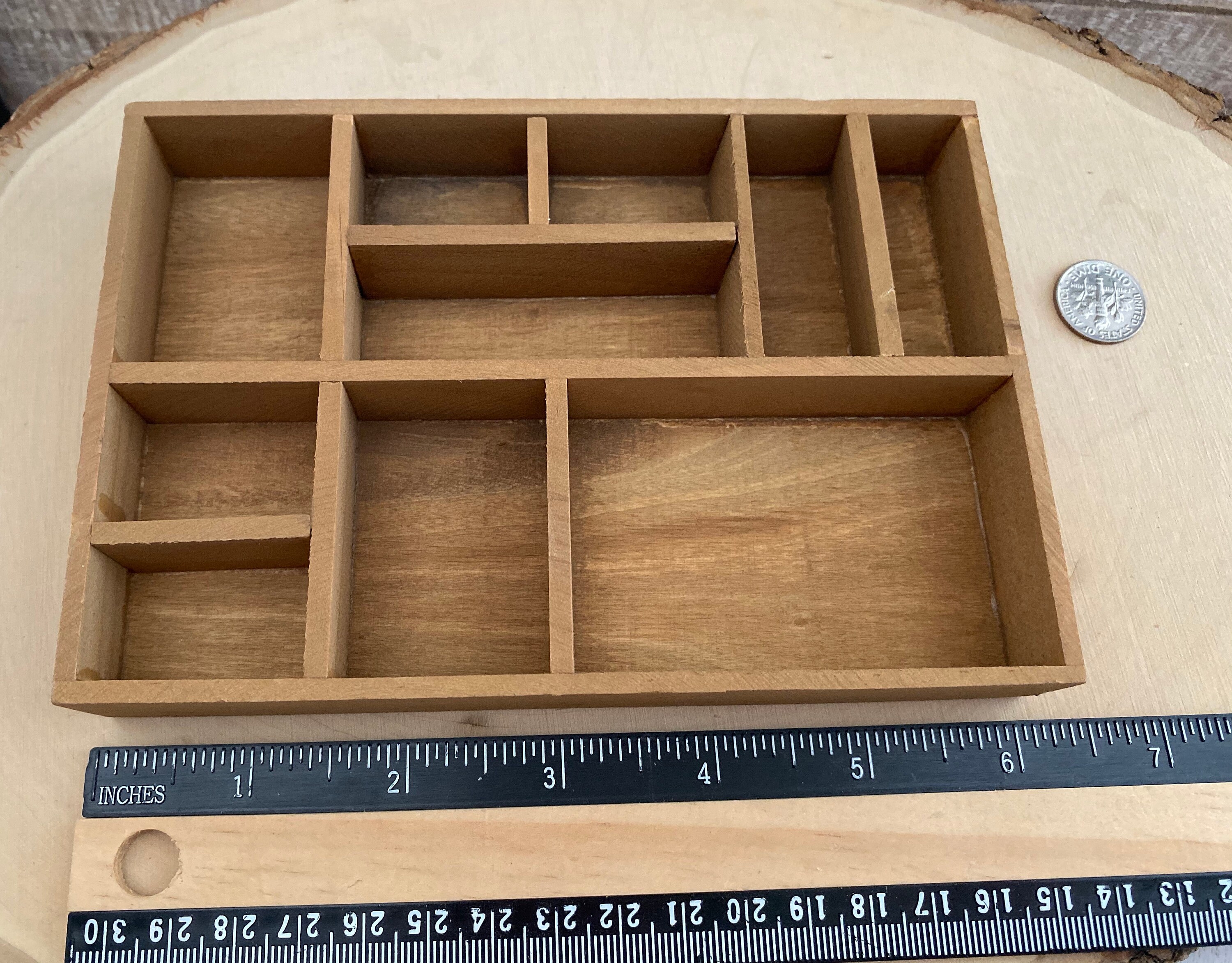 Miniature Mini Printers Box, Wood Mini Display Shadow Box, Great for