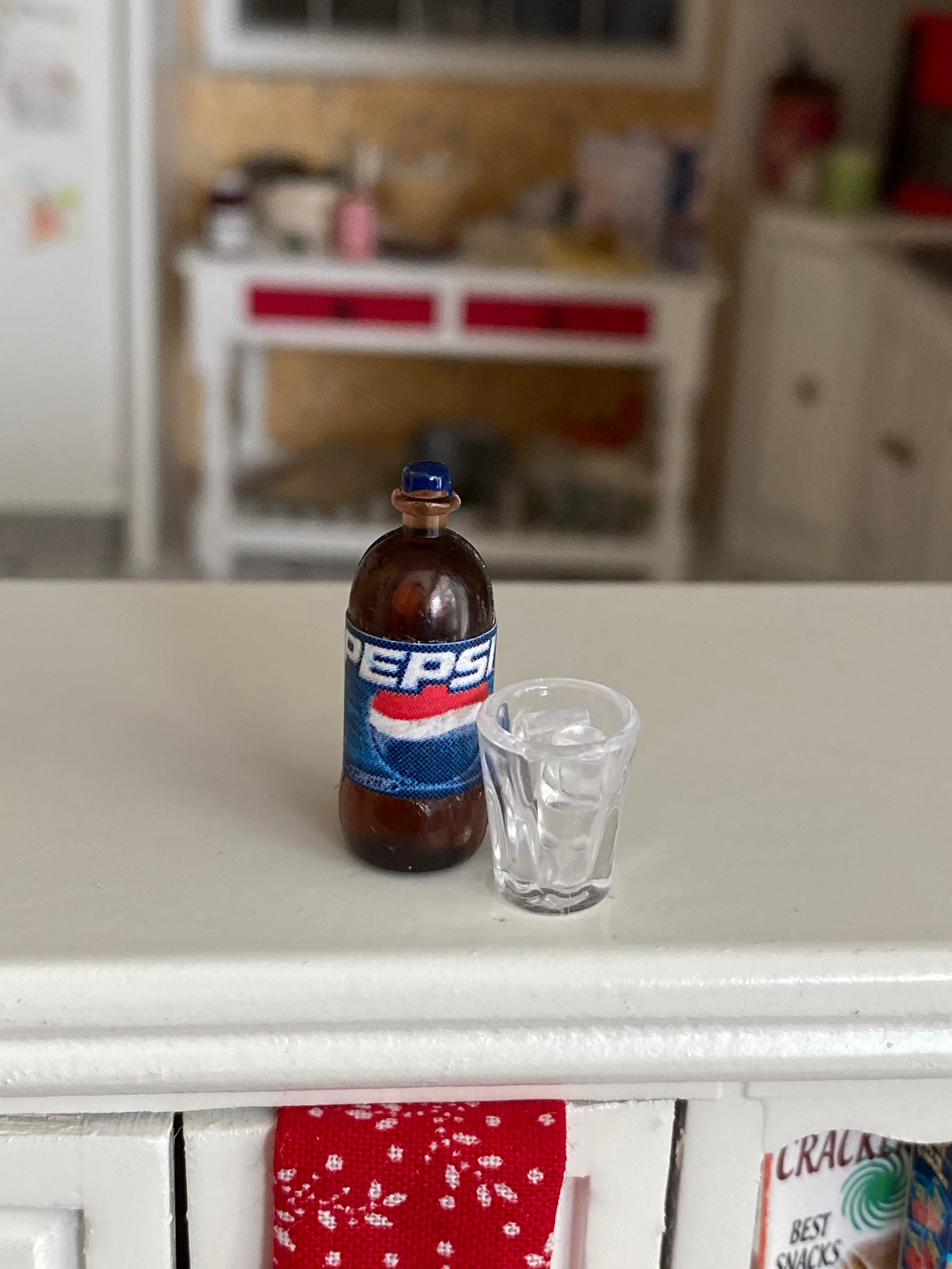 Miniature Soda Bottle, Cup and Ice Set, Mini 2 Liter Pop Bottle