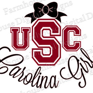USC Carolina Girl .svg/.dxf/.png for use w/ Silhouette Studio -- Instant Download