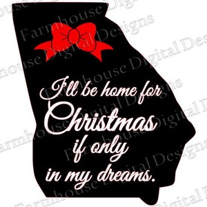 I&#39;ll be Home Georgia 15 individual files .SVG/.DXF/.PNG for use w/ Silhouette Studio and other Cutters -- Instant Download