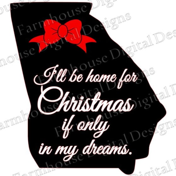 I'll be Home Georgia 15 individual files .SVG/.DXF/.PNG for use w/ Silhouette Studio and other Cutters -- Instant Download