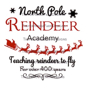 Reindeer Academy .SVG cut file Silhouette Cameo Cutting File &quot;Holiday-DollarDay&quot;