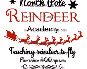 Reindeer Academy .SVG cut file Silhouette Cameo Cutting File "Holiday-DollarDay"