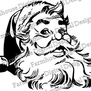 Santa #1 .SVG/.DXF/.PNG para uso com Silhouette Studio e outros cortadores - Download instantâneo