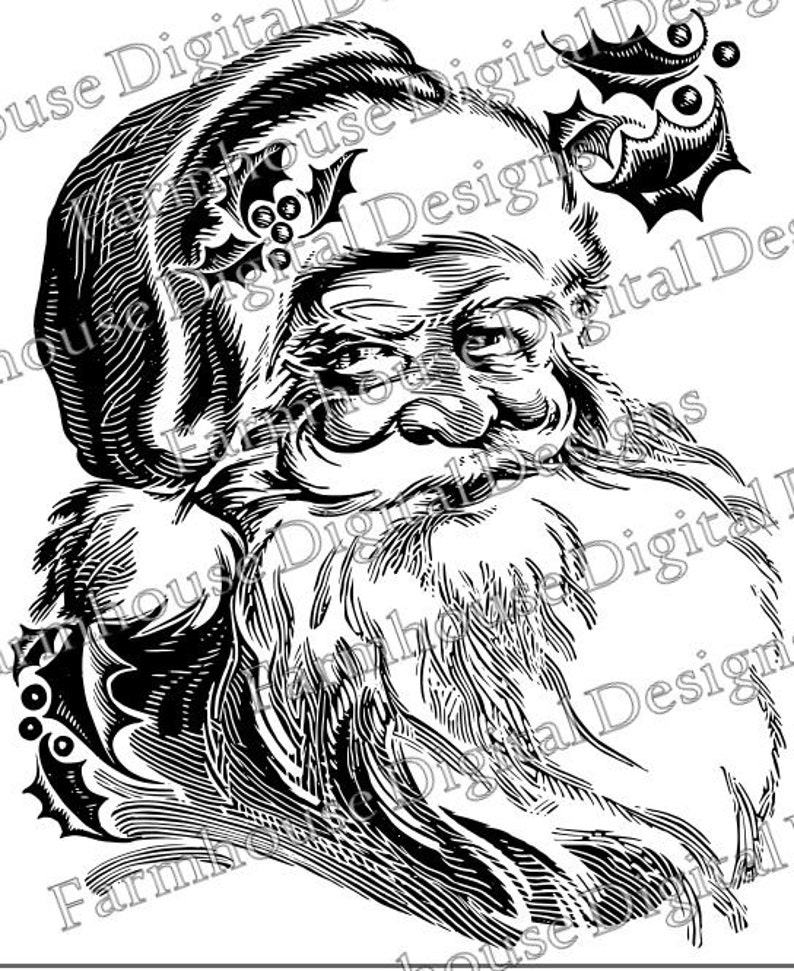 Download Old World Santa .SVG/.DXF/.PNG for use w/ Silhouette ...