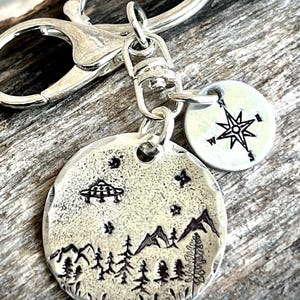 Pewter Key Chain Mountains