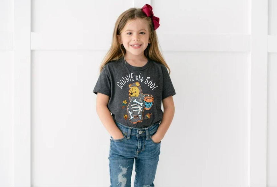 Discover Vintage Halloween Winnie The Pooh Halloween Youth Shirt, Pooh Bear Halloween Party Shirt, Halloween Shirt, Retro Pooh Bear Halloween tee